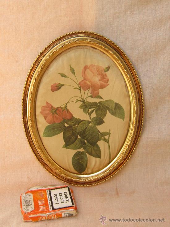Otros objetos de arte: OVALO CON PAN DE ORO Y DIBUJO EN SEDA - Foto 1