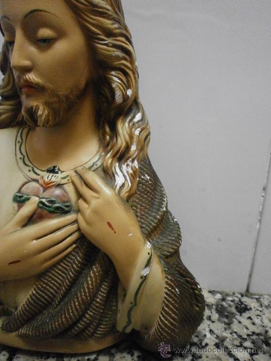 Otros objetos de arte: ANTIGUO CORAZON DE JESUS PARA REPARAR - Foto 2