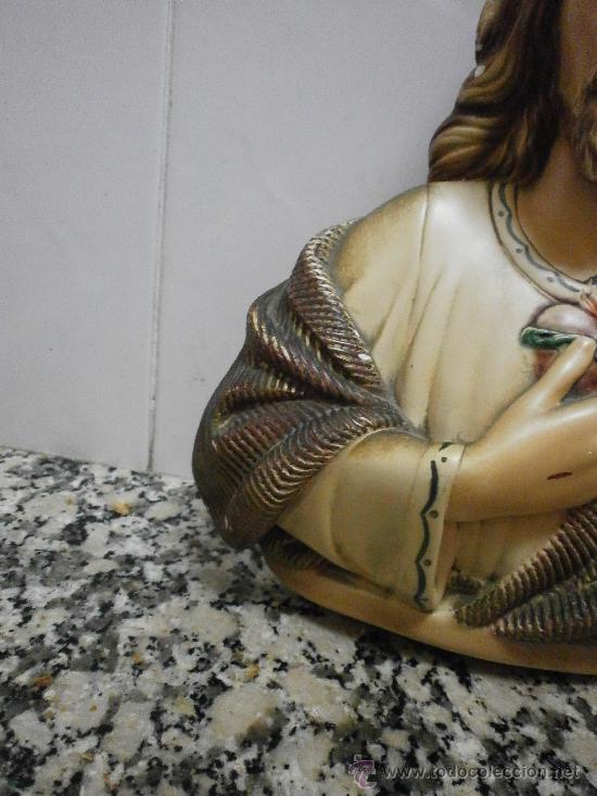 Otros objetos de arte: ANTIGUO CORAZON DE JESUS PARA REPARAR - Foto 3
