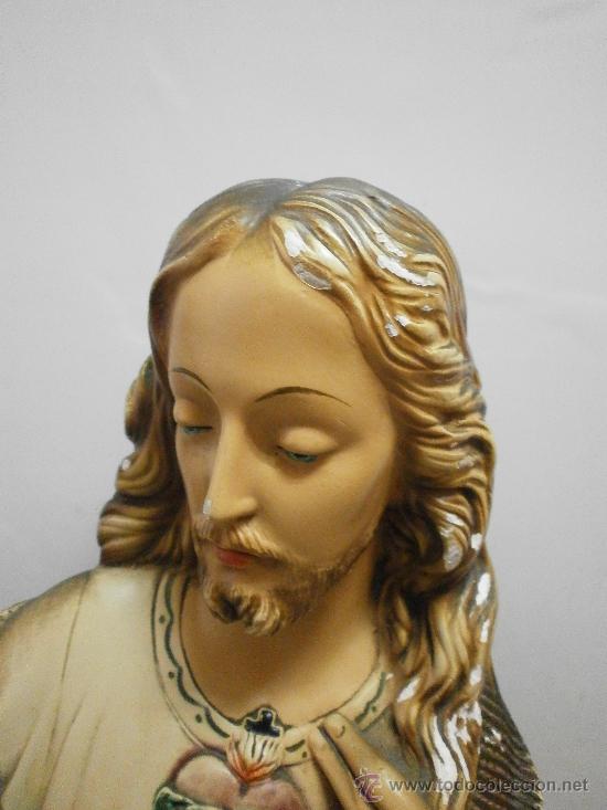 Otros objetos de arte: ANTIGUO CORAZON DE JESUS PARA REPARAR - Foto 4