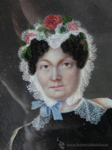 Otros objetos de arte: miniatura retrato de una se&ntilde;ora - Foto 1