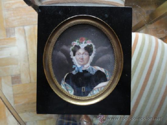 Otros objetos de arte: miniatura retrato de una se&ntilde;ora - Foto 2