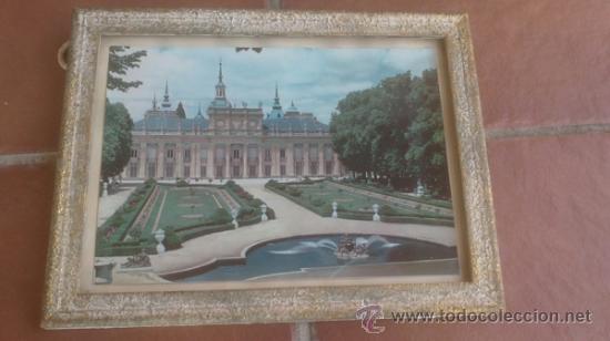 Otros objetos de arte: BONITO MARCO CON POSTAL DEL PALACIO DE LA GRANJA SEGOVIA - Foto 2