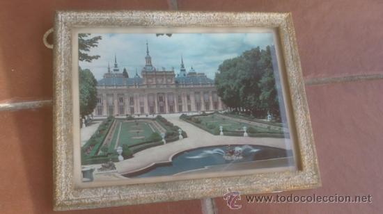 Otros objetos de arte: BONITO MARCO CON POSTAL DEL PALACIO DE LA GRANJA SEGOVIA - Foto 1