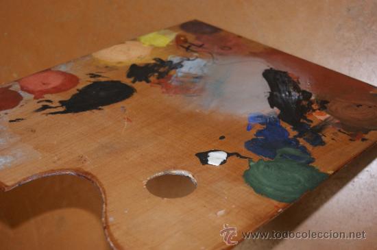 Otros objetos de arte: Paleta de pintor, sin firmar. - Foto 3