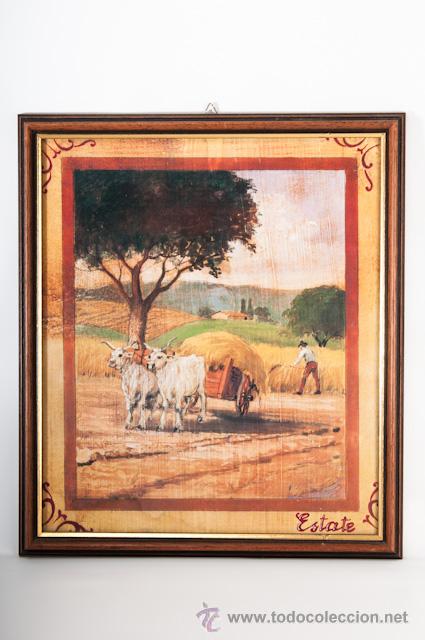 Otros objetos de arte: CUADRO - LAMINA ENMARCADA - TEMA VERANO - Foto 1