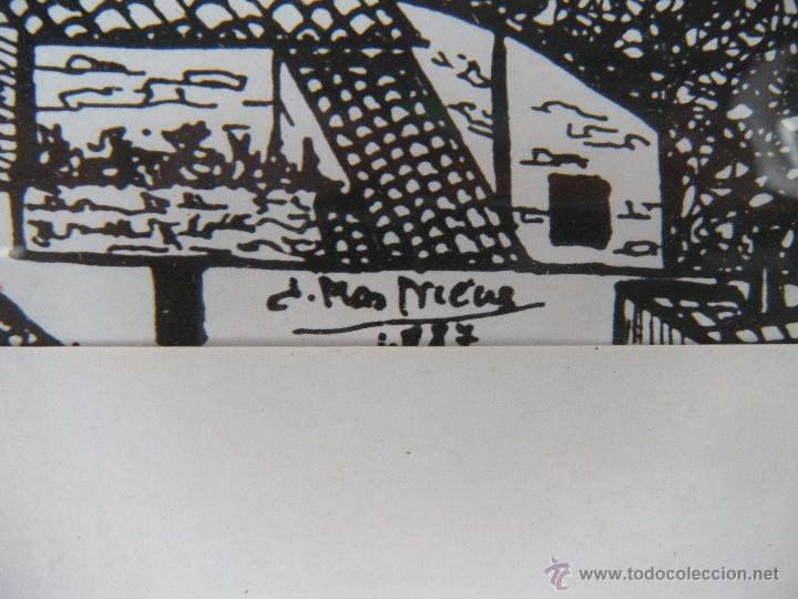 Otros objetos de arte: CUADRO DE PUEBLO FIRMADO - Foto 4
