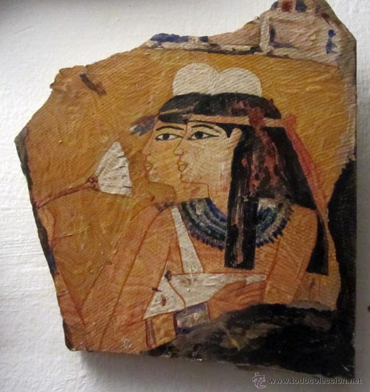 Other art objects: EGIPTO - Fragmento de una pintura funeraria. (REPRODUCCION)