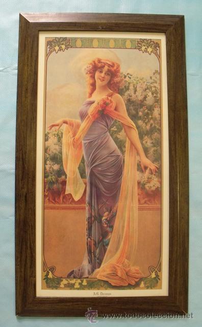 Otros objetos de arte: Cuadro La Saison des Filles - Alexandre Gabrile Decamps - Foto 1