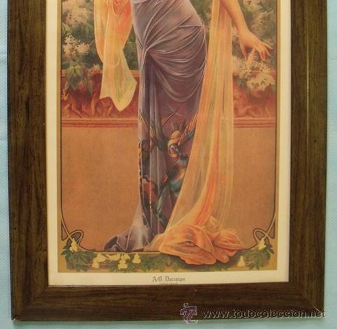 Otros objetos de arte: Cuadro La Saison des Filles - Alexandre Gabrile Decamps - Foto 3