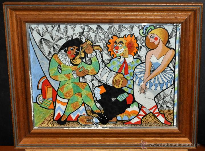 Otros objetos de arte: ESMALTE DE TEMA CIRSENCE DE APROXIMADAMENTE A&Ntilde;OS 60 - Foto 1