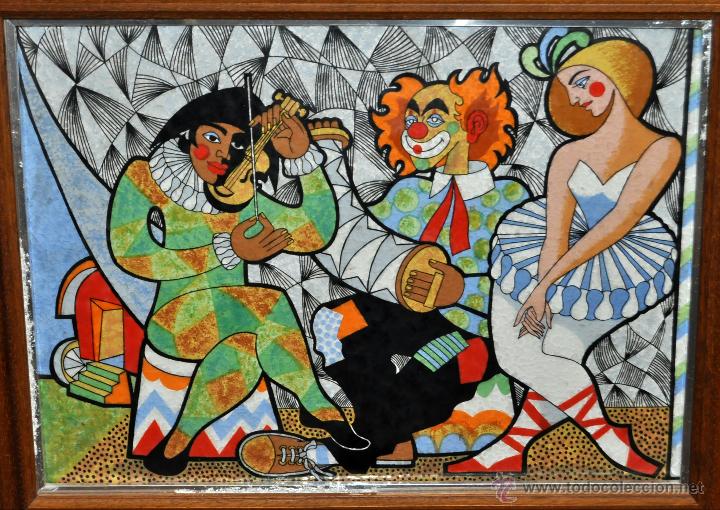 Otros objetos de arte: ESMALTE DE TEMA CIRSENCE DE APROXIMADAMENTE A&Ntilde;OS 60 - Foto 2