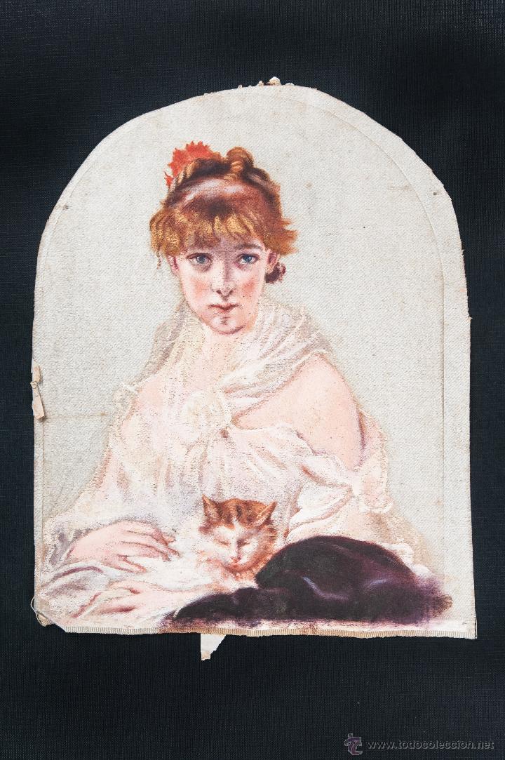 Otros objetos de arte: DIBUJO DE MUJER SOBRE SEDA - Foto 1
