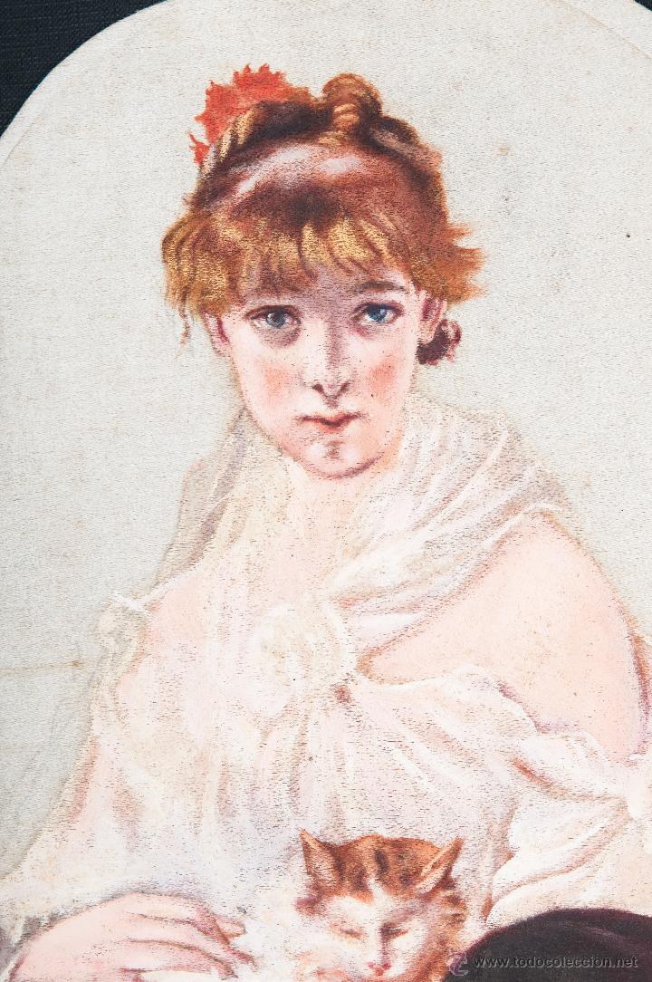 Otros objetos de arte: DIBUJO DE MUJER SOBRE SEDA - Foto 2