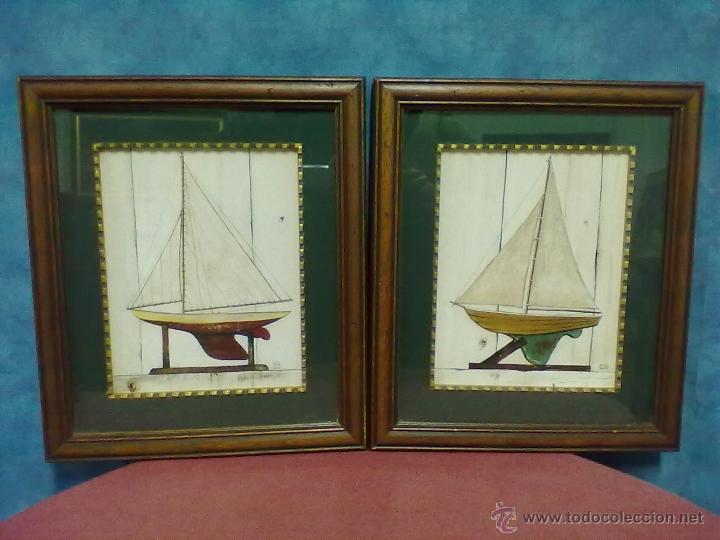 Otros objetos de arte: DAVID CARTER BROWN DOS BARCOS VELEROS - Foto 1