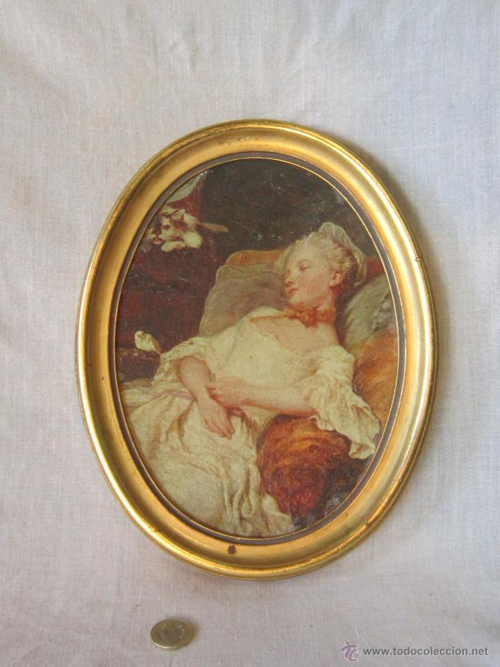 Otros objetos de arte: OVALO DORADO CON LAMINA - Foto 1