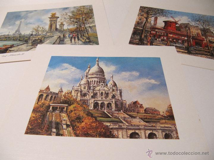 Otros objetos de arte: LOTE 5 LAMINAS PARIS - Foto 2