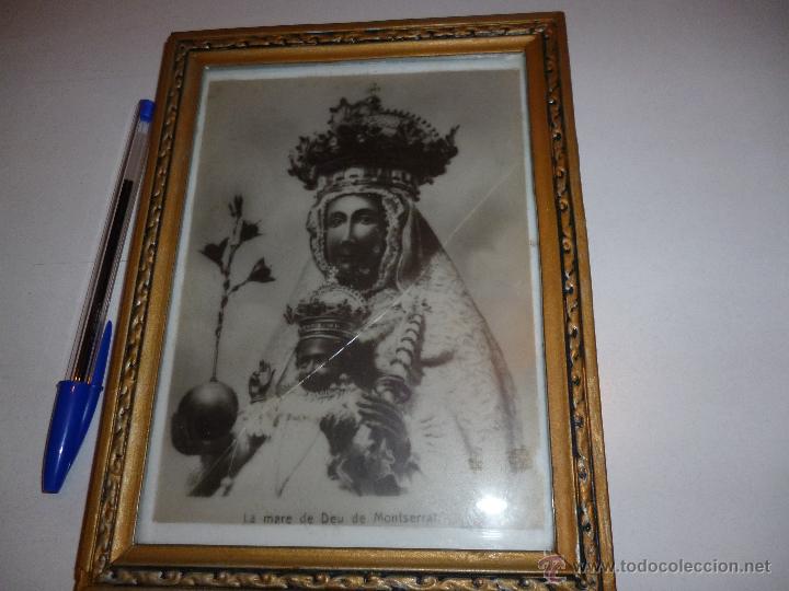 Otros objetos de arte: CUADRO MARCO MADERA DORADO DE MARE DE DEU DE MONTSERRAT - Foto 1