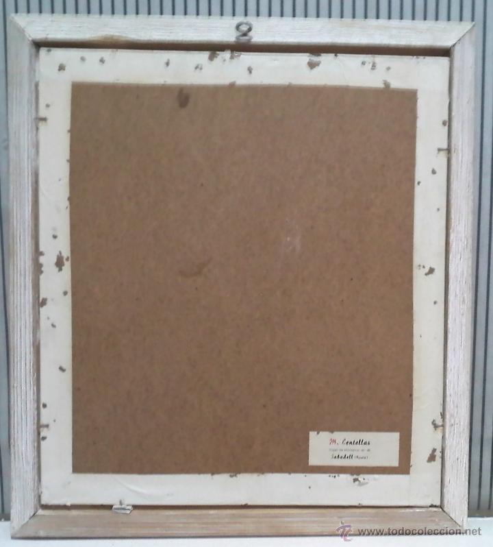 Otros objetos de arte: M. Centellas, cuadro de t&eacute;cnica de lanas, Sabadell - Foto 2