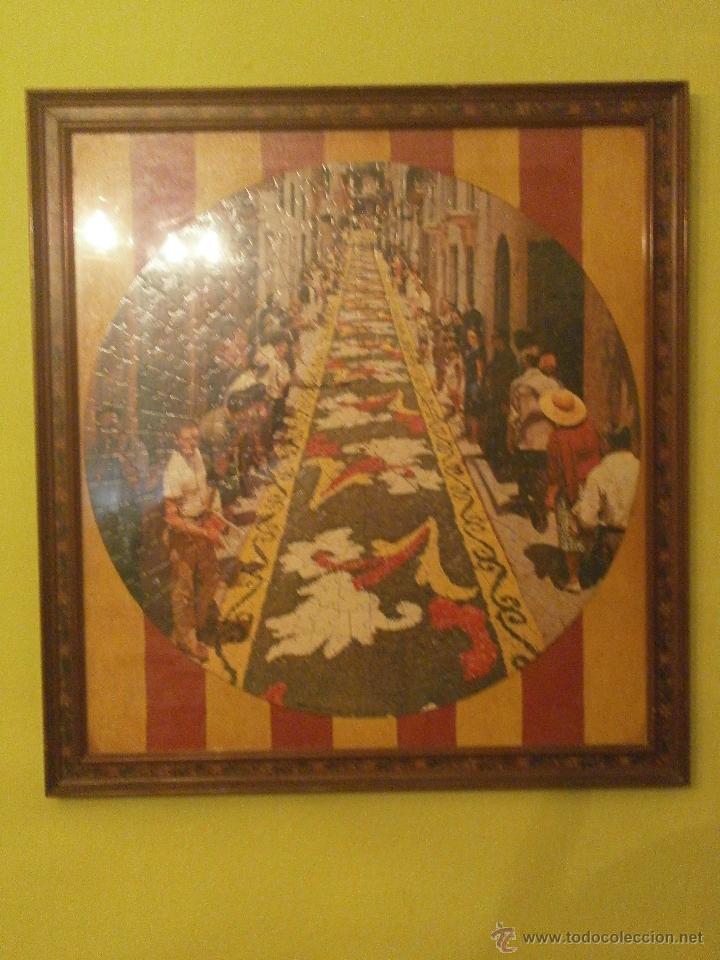 Otros objetos de arte: CUADRO PUZZLE  ALFOMFRAS DE FLORES - Foto 1