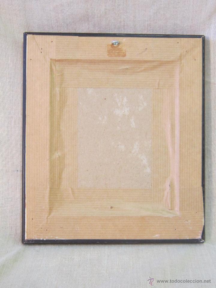Otros objetos de arte: LAMINA EN CUADRO DE MADERA CON ANGEL - Foto 2