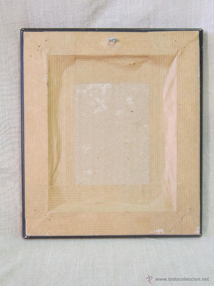 Otros objetos de arte: LAMINA EN CUADRO DE MADERA CON ANGEL - Foto 2
