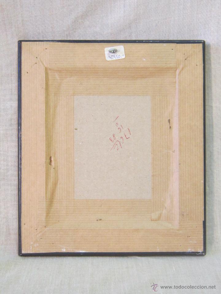 Otros objetos de arte: LAMINA EN CUADRO DE MADERA CON ANGEL - Foto 2