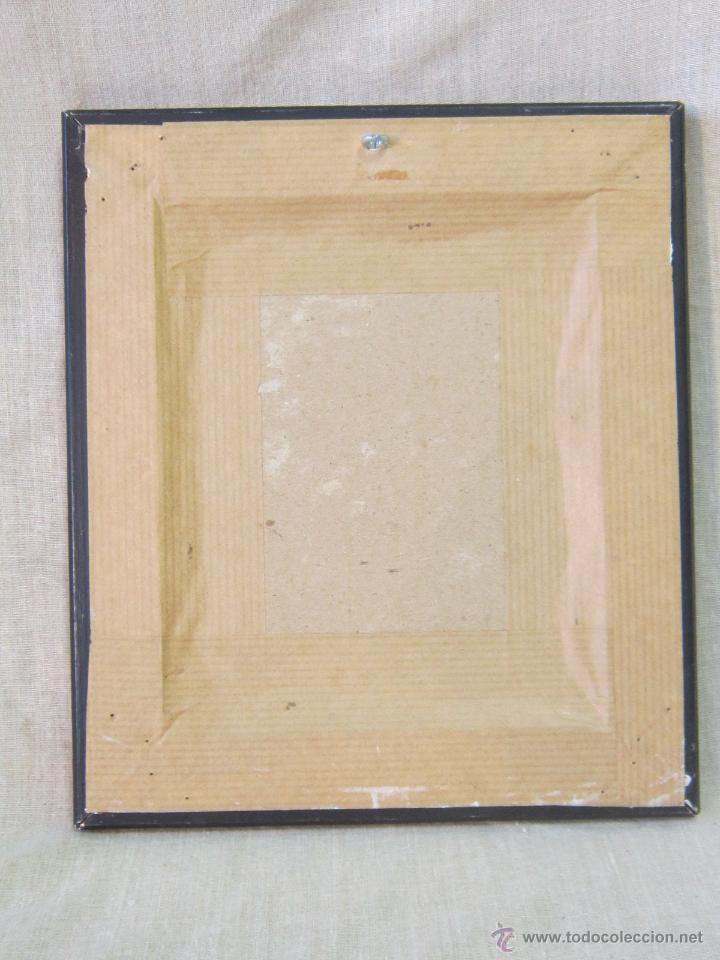Otros objetos de arte: LAMINA EN CUADRO DE MADERA CON ANGEL - Foto 2