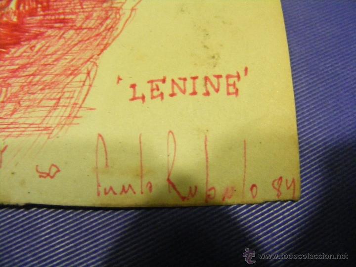 Otros objetos de arte: Retrato Lenine - Firmado 1984 - Foto 2