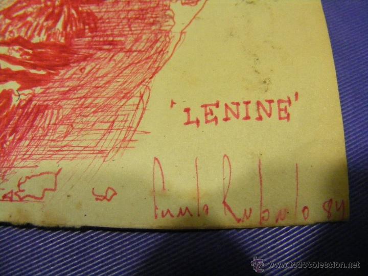 Otros objetos de arte: Retrato Lenine - Firmado 1984 - Foto 3