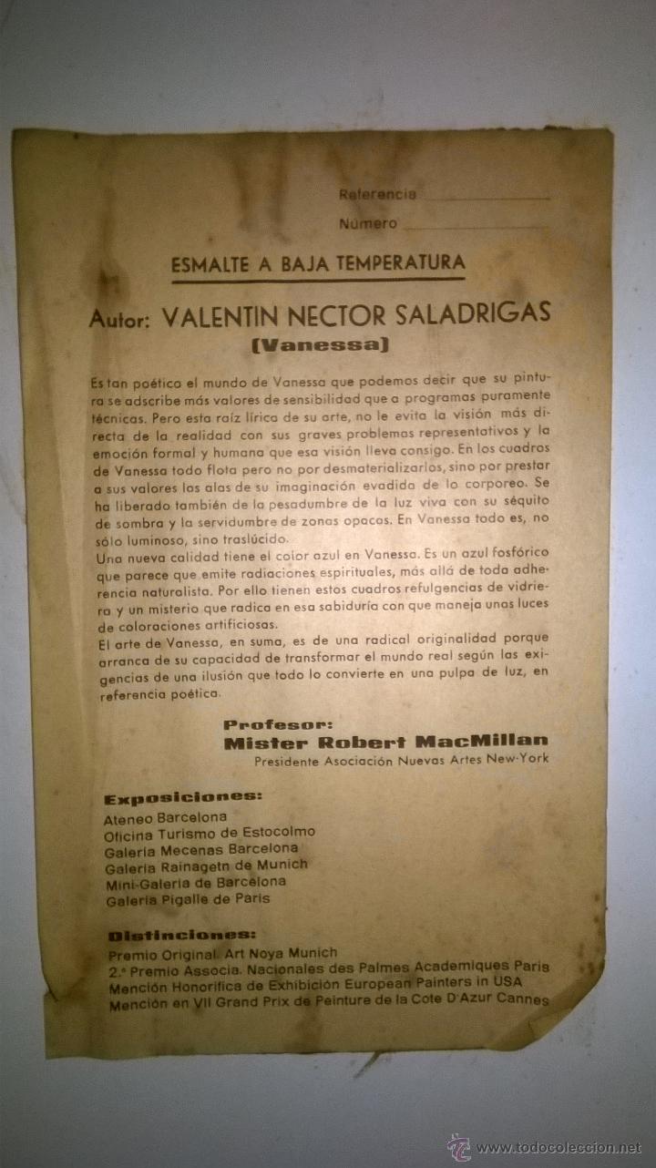 Otros objetos de arte: CUADRO VALENTIN NECTOR SALADRIGAS - Foto 3