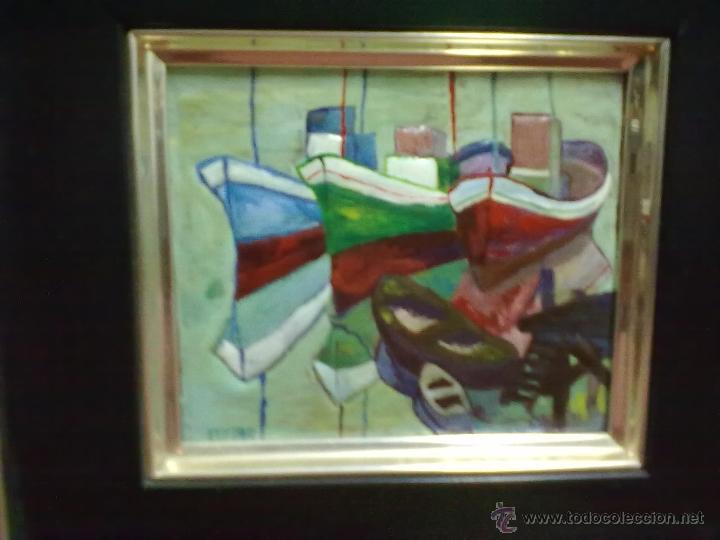 Otros objetos de arte: BARCOS DOS ESMALTES SOBRE COBRE PUERTO - Foto 2