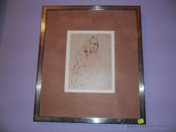 Otros objetos de arte: CUADRO MARIETA QUESADA DIBUJO SOBRE PAPEL - Foto 2