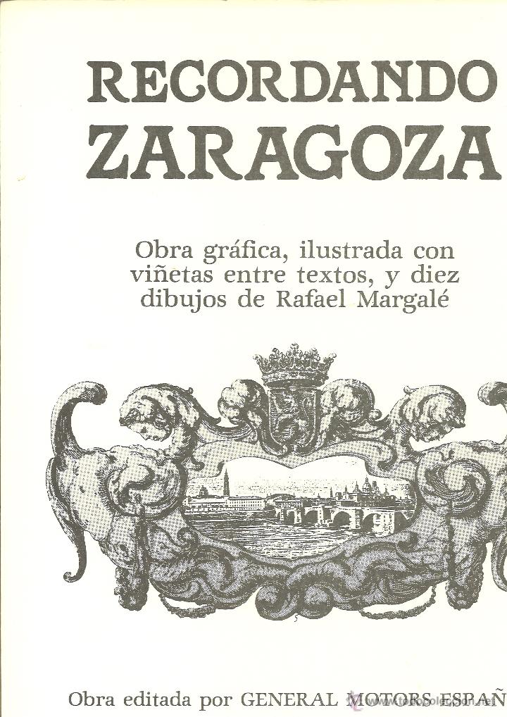 Otros objetos de arte: LAMINAS RECORDANDO ZARAGOZA - Dibujos de Rafael Margal&eacute; - Foto 1