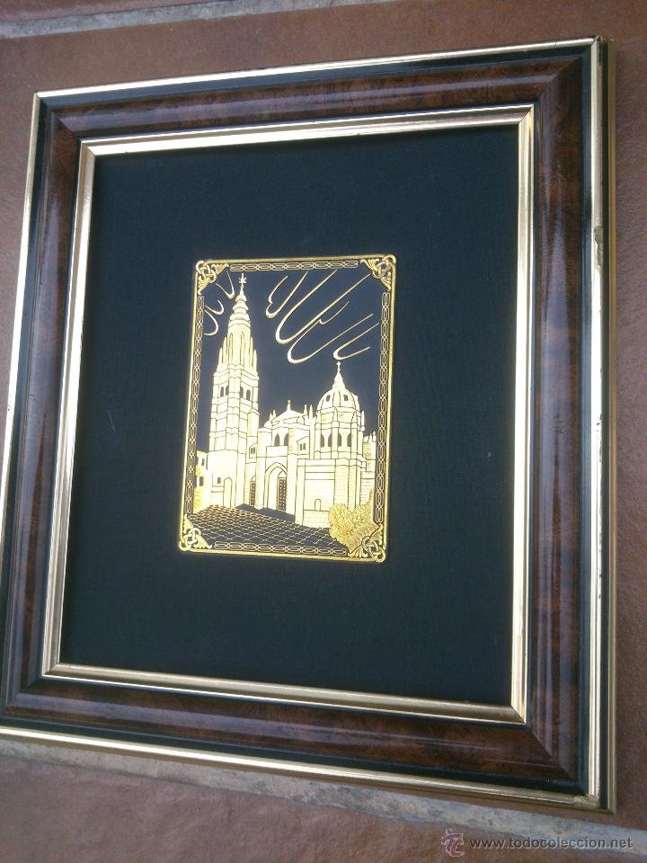 Otros objetos de arte: Placa DAMASQUINADA EN TOLEDO. ORO AMARILLO Y ORO VERDE - Foto 7