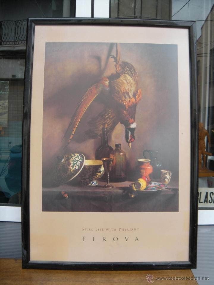 Otros objetos de arte: CUADRO CON L&Aacute;MINA BODEG&Oacute;N DE PEROVA - Foto 1
