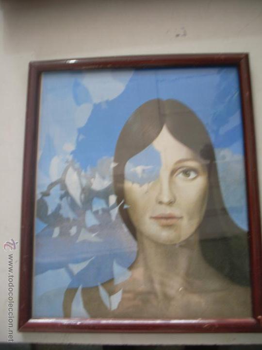 Arte: CUADRO ANTIGUO MOTIVO MUJER