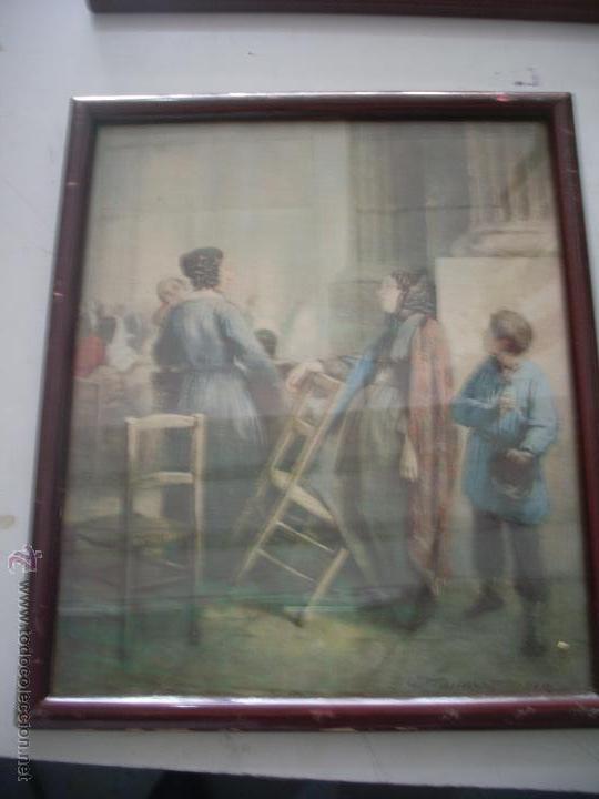 Otros objetos de arte: CUADRO ANTIGUO FIRMADO - Foto 1