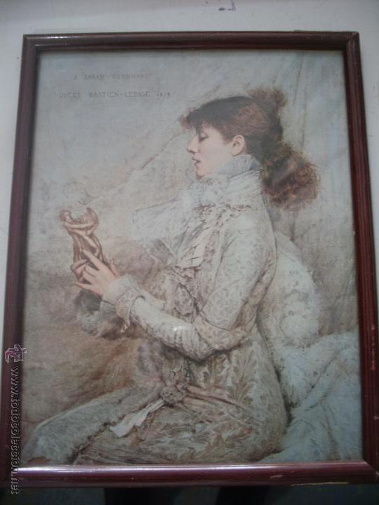 Otros objetos de arte: CUADRO ANTIGUO SE&Ntilde;ORA  DE EPOCA 1879 - Foto 1