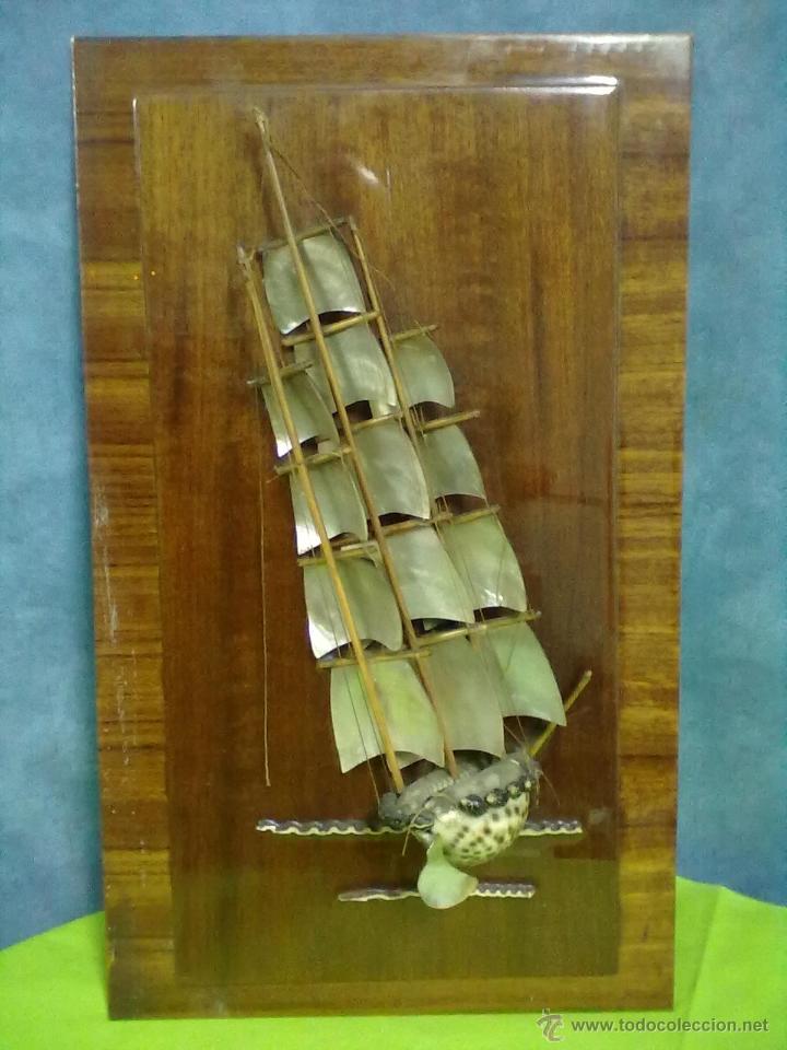 Otros objetos de arte: BARCO CARACOLAS CONCHAS NACAR - Foto 1
