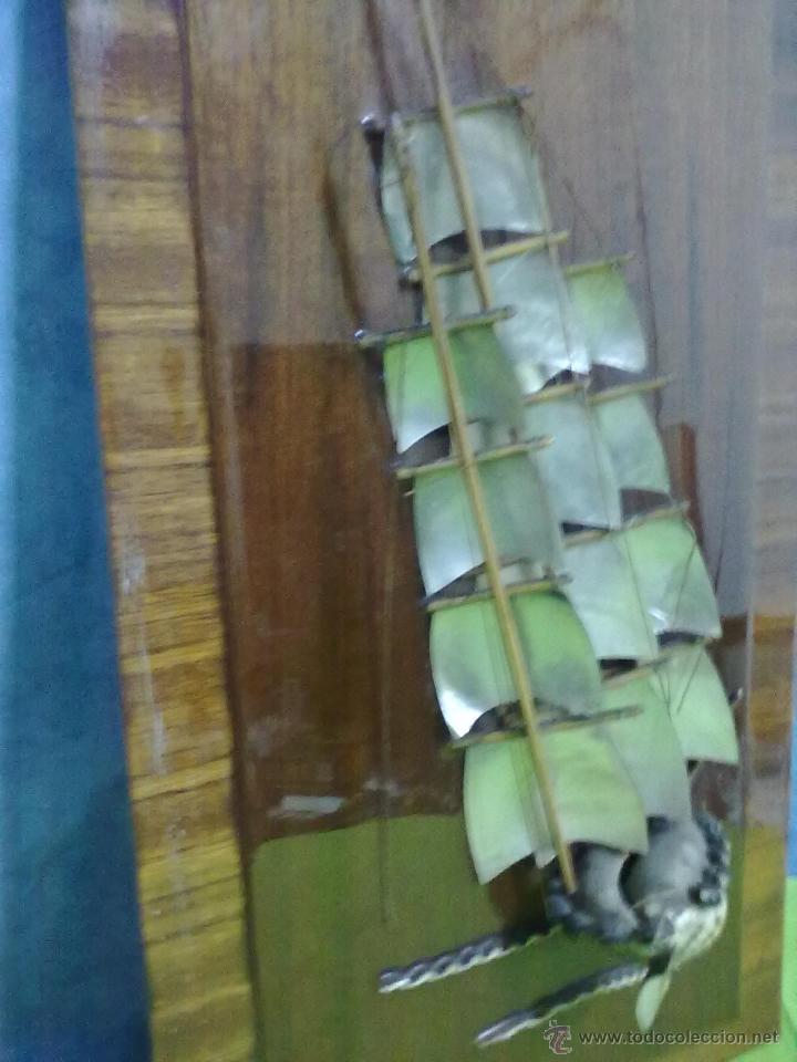 Otros objetos de arte: BARCO CARACOLAS CONCHAS NACAR - Foto 2