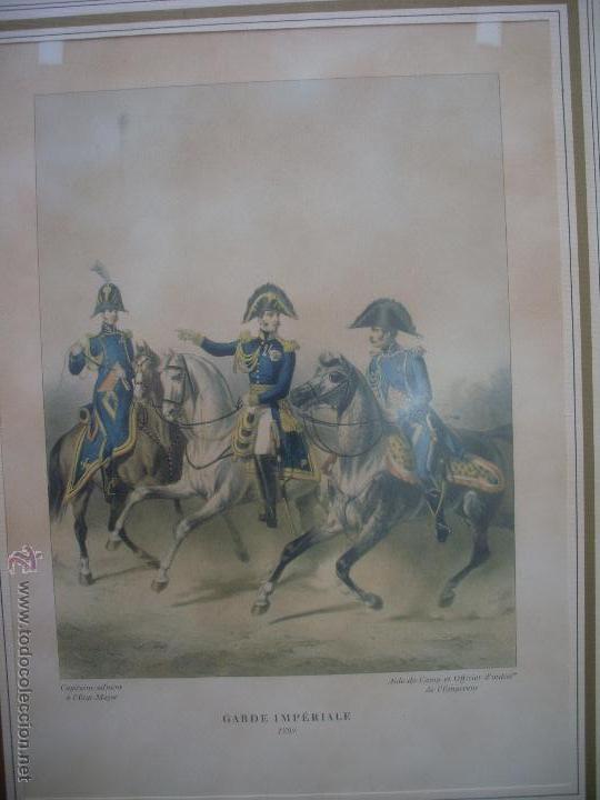 Otros objetos de arte: GARDE IMPERIALE 1809  LAMINA ENMARCADA - Foto 3