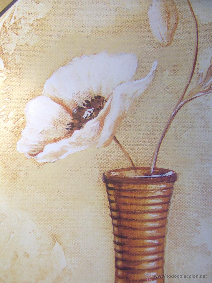 Otros objetos de arte: CUADRO JARR&Oacute;N CON FLOR. 50 CM X 20 CM. COMPLETAMENTE NUEVO - Foto 2