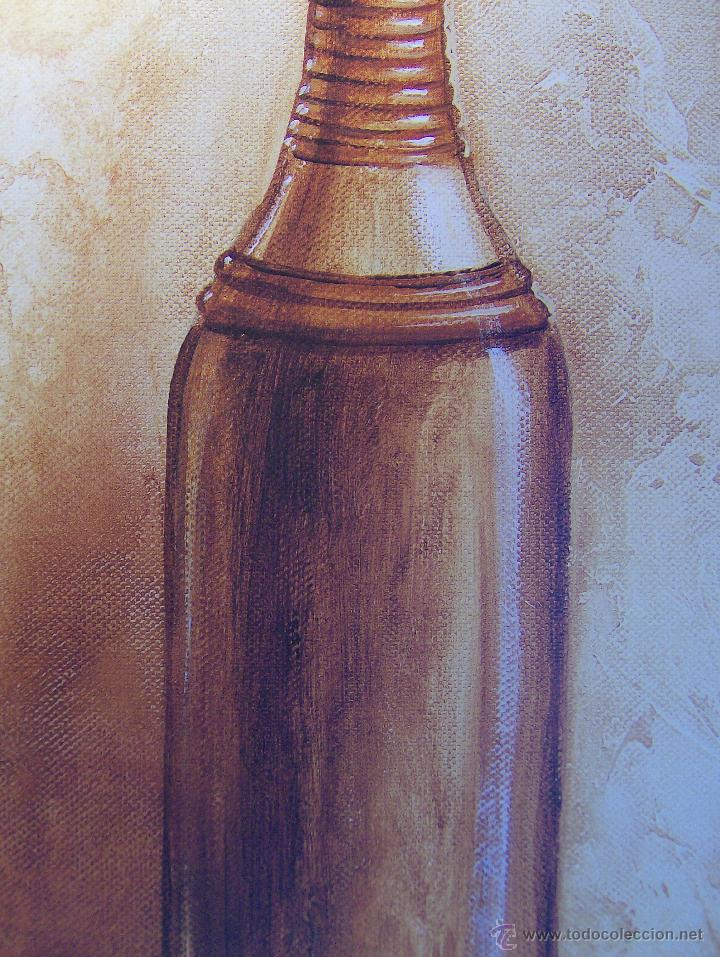 Otros objetos de arte: CUADRO JARR&Oacute;N CON FLOR. 50 CM X 20 CM. COMPLETAMENTE NUEVO - Foto 4