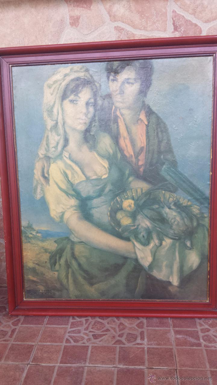 Otros objetos de arte: antiguo cuadro con laminas, - Foto 1
