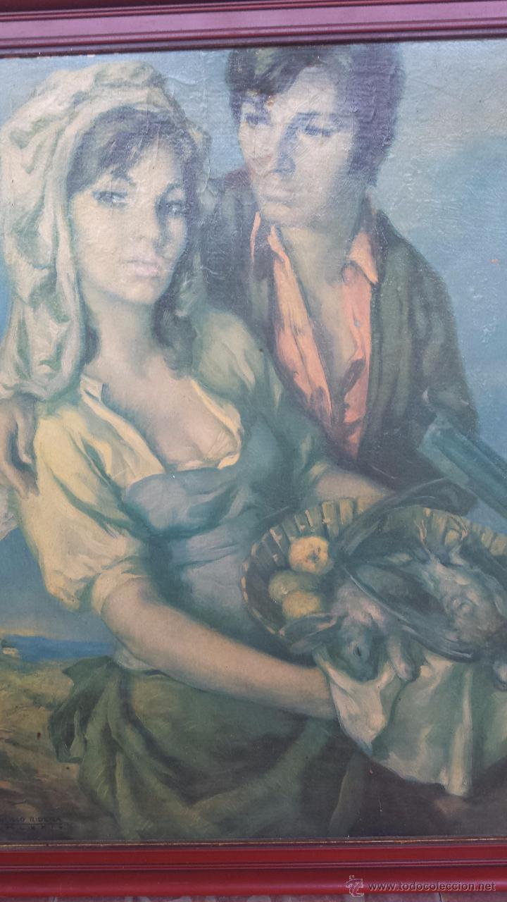 Otros objetos de arte: antiguo cuadro con laminas, - Foto 2