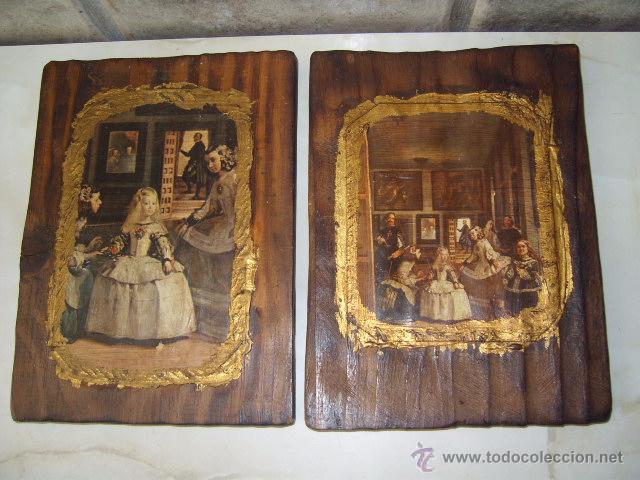 Otros objetos de arte: CUADROS DE MADERA RUSTICA .LAS MENINAS. - Foto 1
