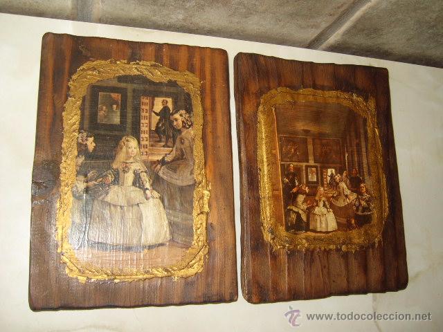 Otros objetos de arte: CUADROS DE MADERA RUSTICA .LAS MENINAS. - Foto 6