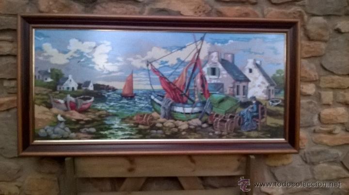 Otros objetos de arte: Cuadro petit point bordado - Foto 1