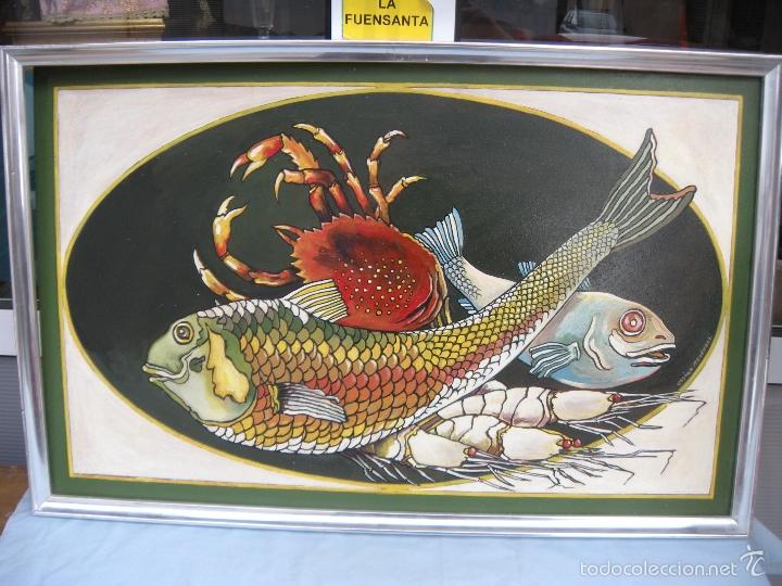 Otros objetos de arte: CUADRO BODEG&Oacute;N MARINO CASTRO MEN&Eacute;NDEZ - Foto 1
